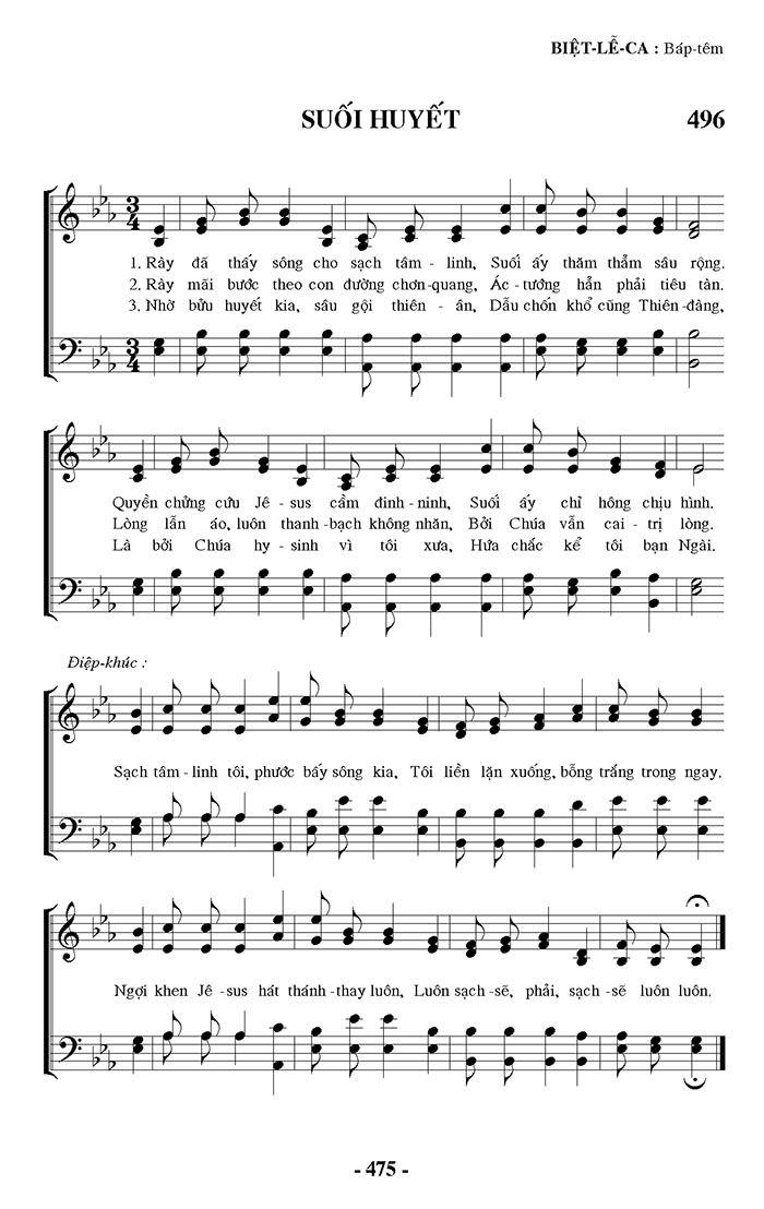 Sheet music: Suối Huyết