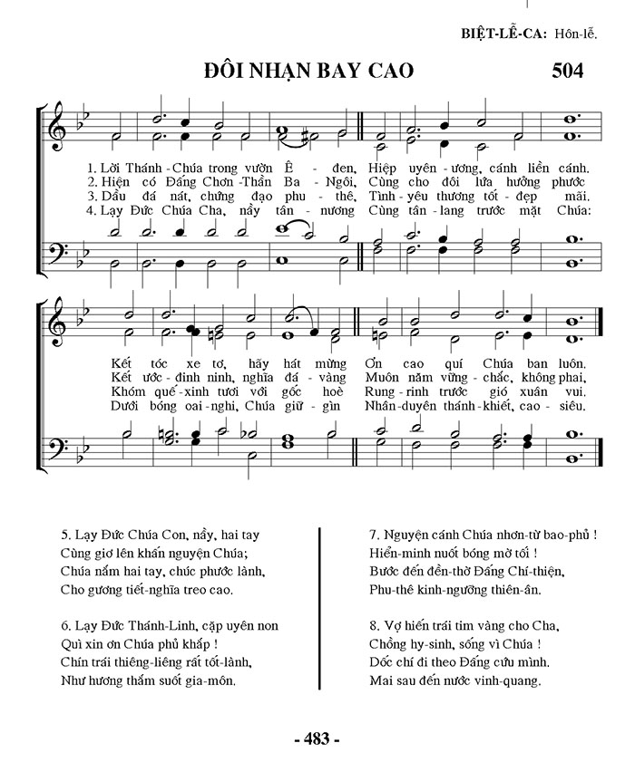Sheet music: Đôi Nhạn Bay Cao