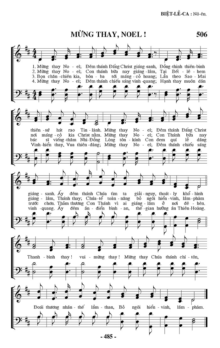 Sheet music: Mừng Thay, Nô-el!