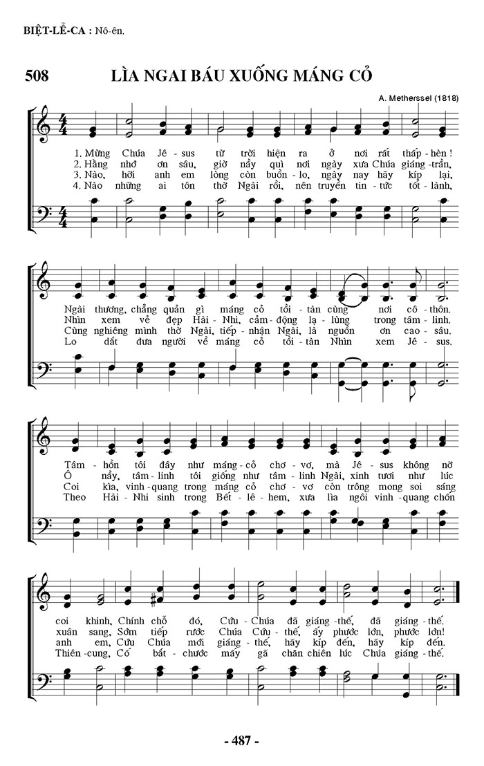 Sheet music: Lìa Ngai Báu Xuống Máng Cỏ