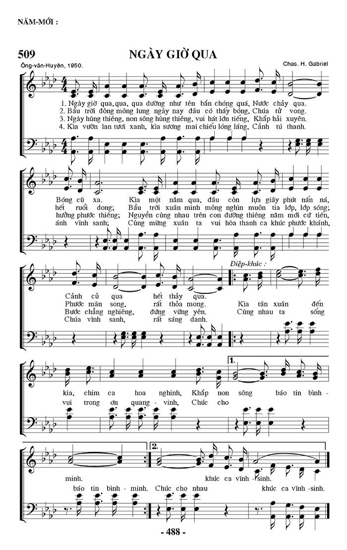 Sheet music: Ngày Giờ Qua
