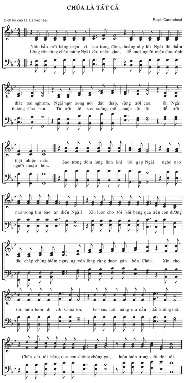 Sheet music: Chúa Là Tất Cả