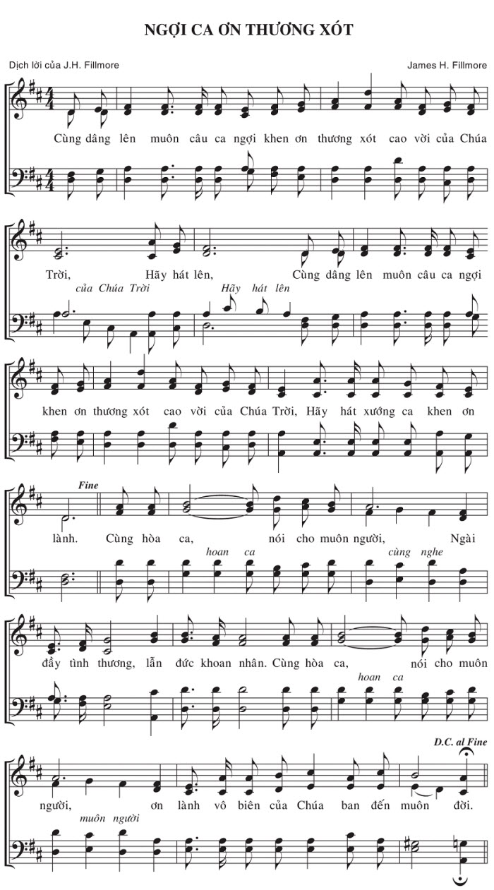 Sheet music: Ngợi Ca Ơn Thương Xót