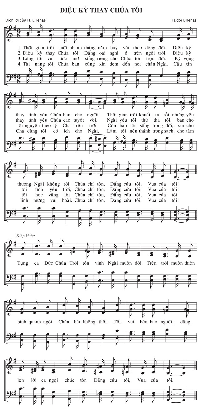 Sheet music: Diệu Kỳ Thay Chúa Tôi
