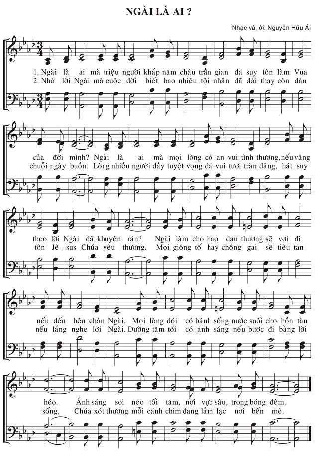 Sheet music: Ngài Là Ai?