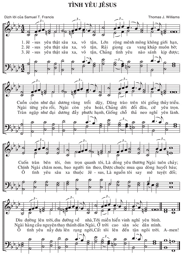 Sheet music: Tình Yêu Jêsus
