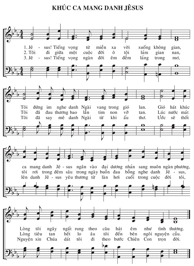 Sheet music: Khúc Ca Mang Danh Jêsus