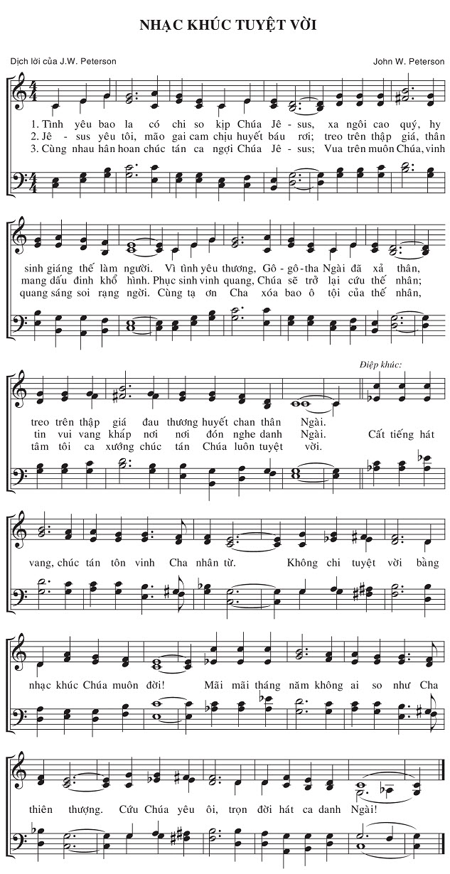 Sheet music: Nhạc Khúc Tuyệt Vời