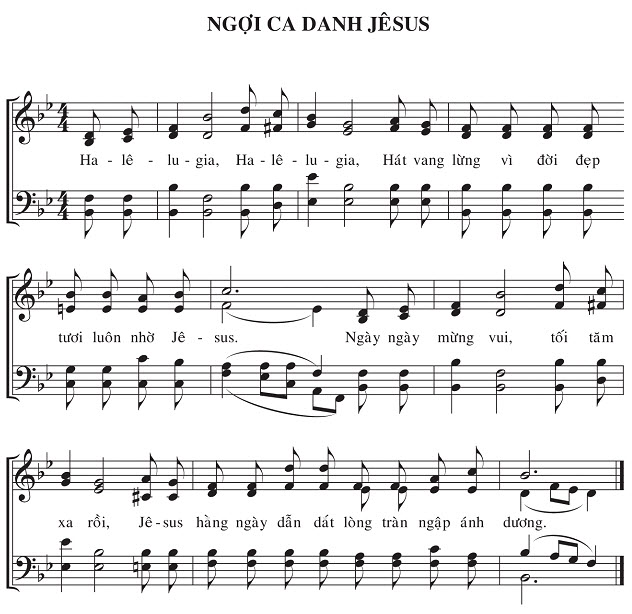 Sheet music: Ngợi Ca Danh Jêsus