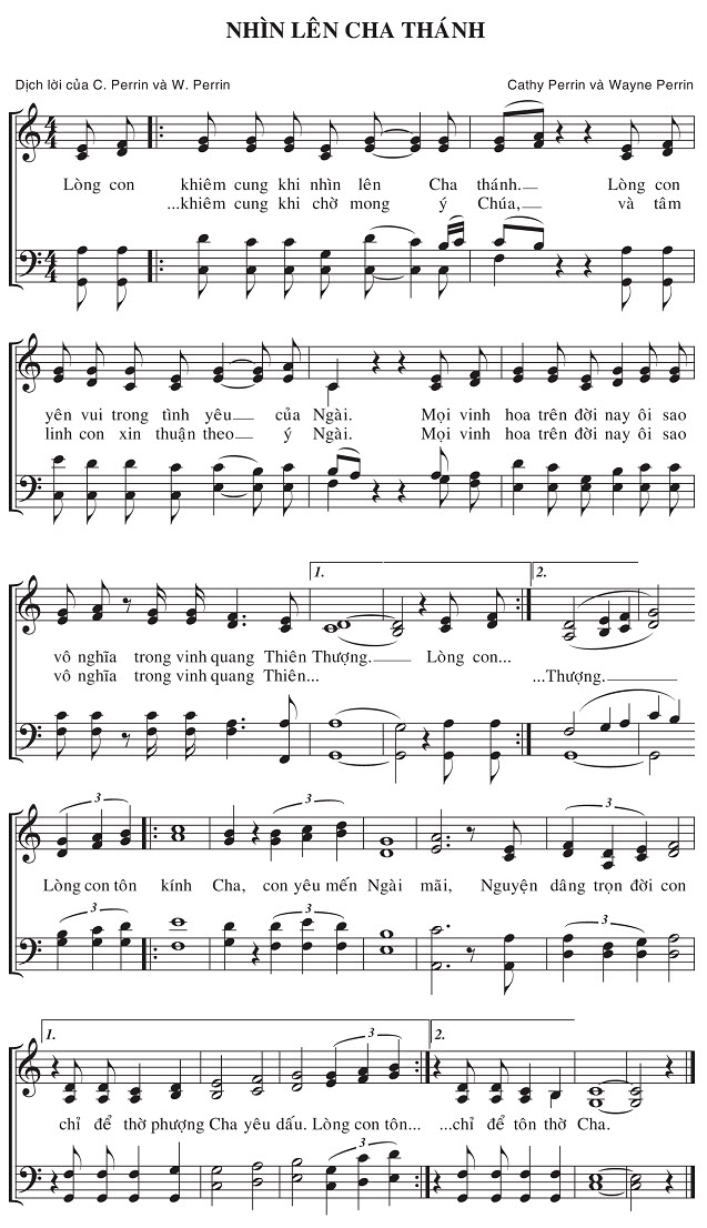 Sheet music: Nhìn Lên Cha Thánh