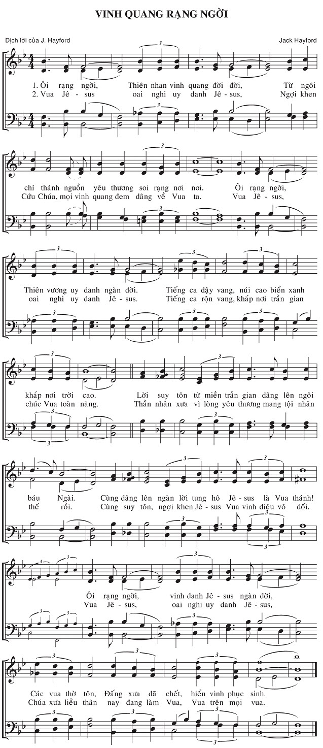Sheet music: Vinh Quang Rạng Ngời