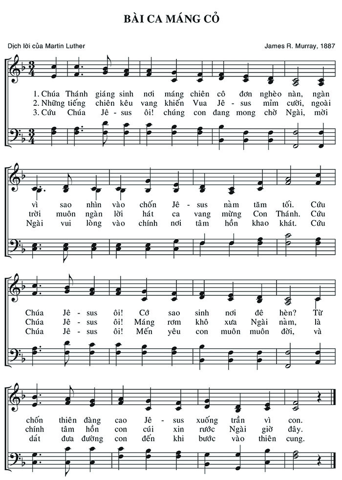 Sheet music: Bài Ca Máng Cỏ