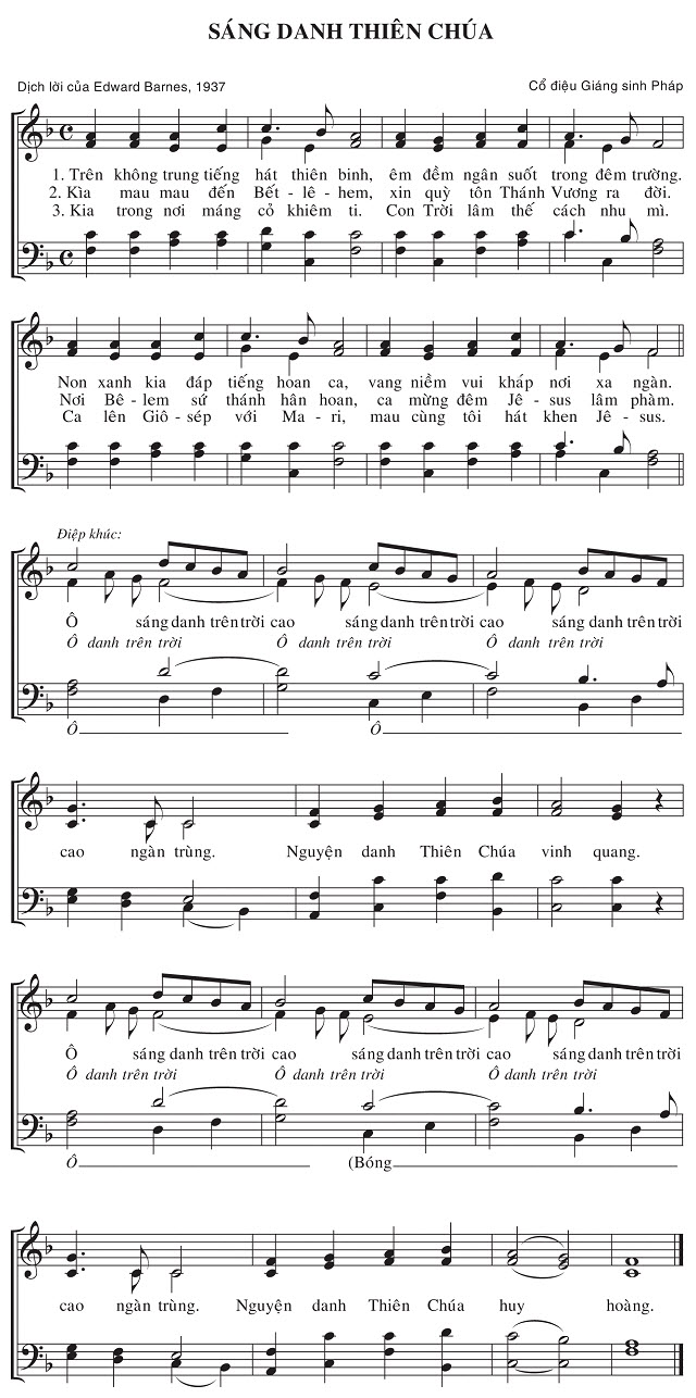 Sheet music: Sáng Danh Thiên Chúa