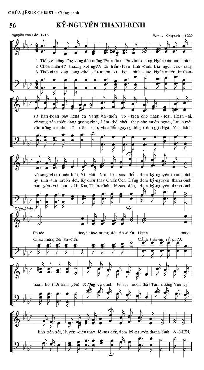 Sheet music: Kỷ Nguyên Thanh-Bình