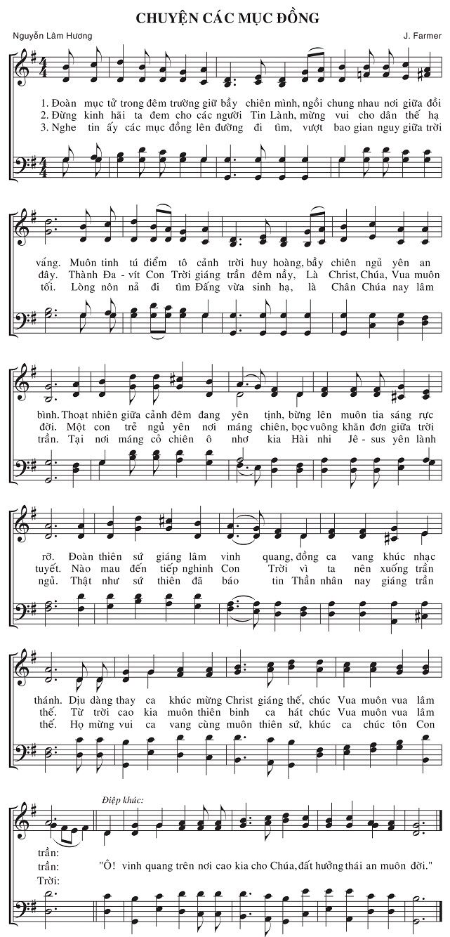 Sheet music: Chuyện Các Mục Đồng