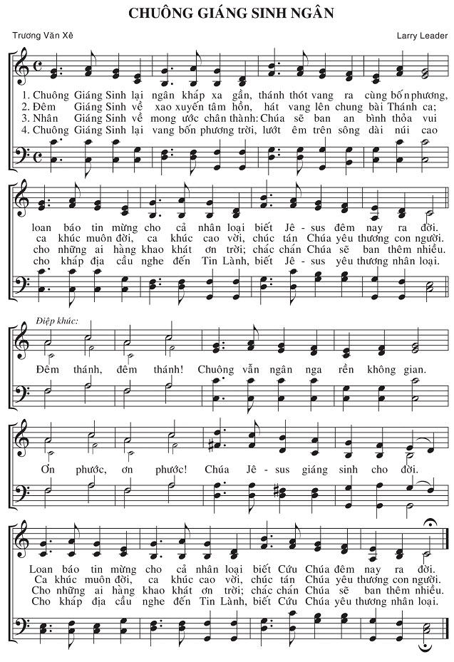 Sheet music: Chuông Giáng Sinh Ngân