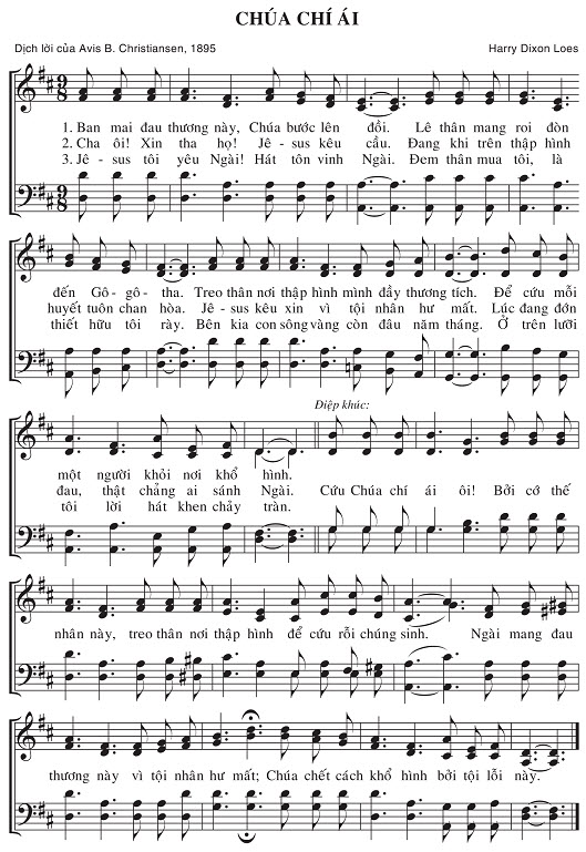Sheet music: Chúa Chí Ái