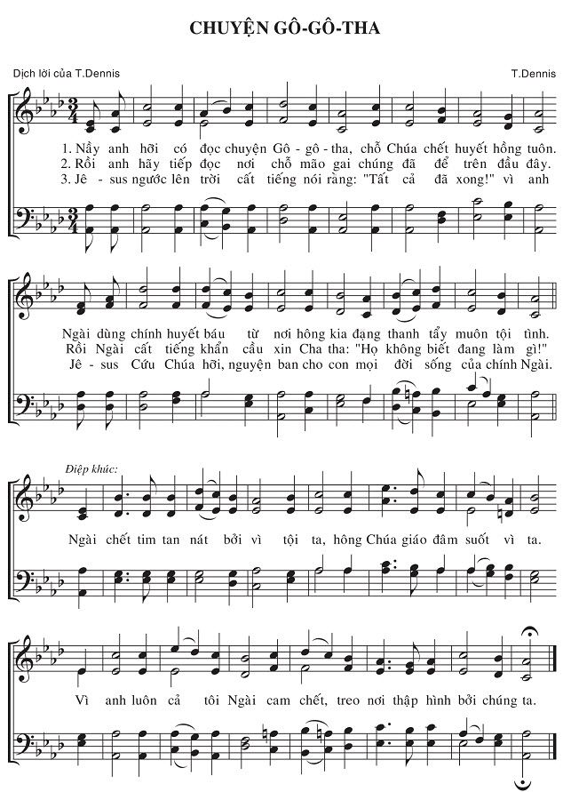 Sheet music: Chuyện Gô-gô-tha