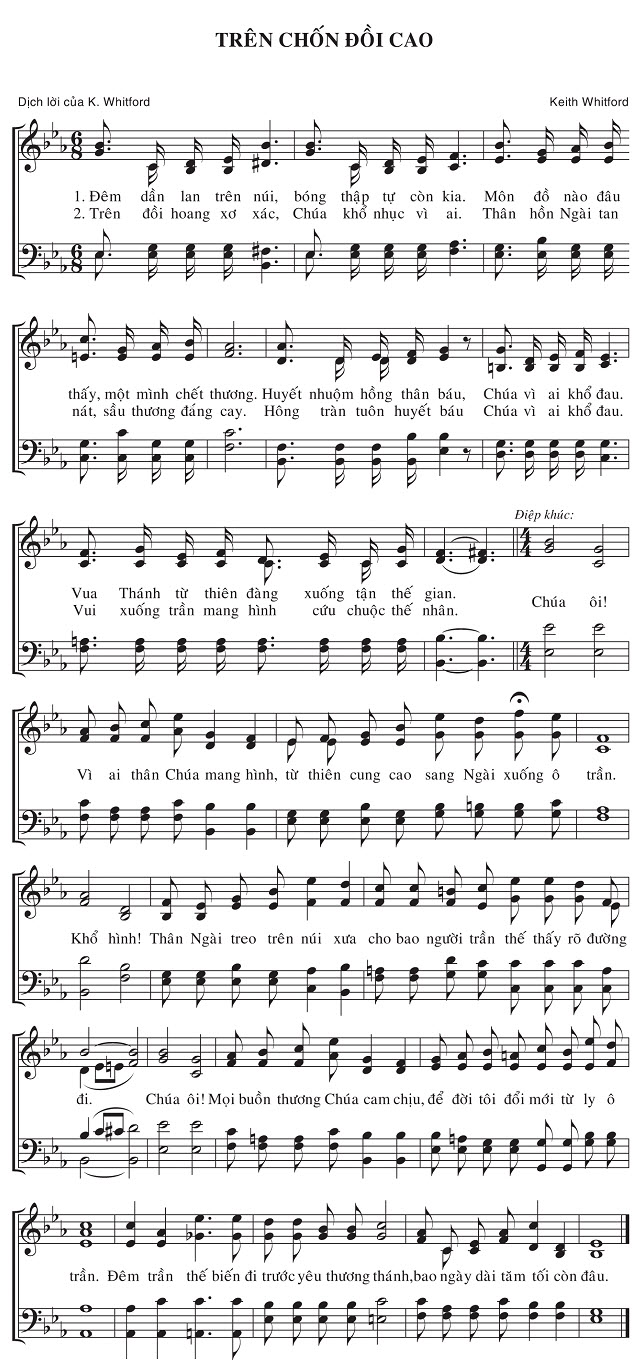 Sheet music: Trên Chốn Đồi Cao