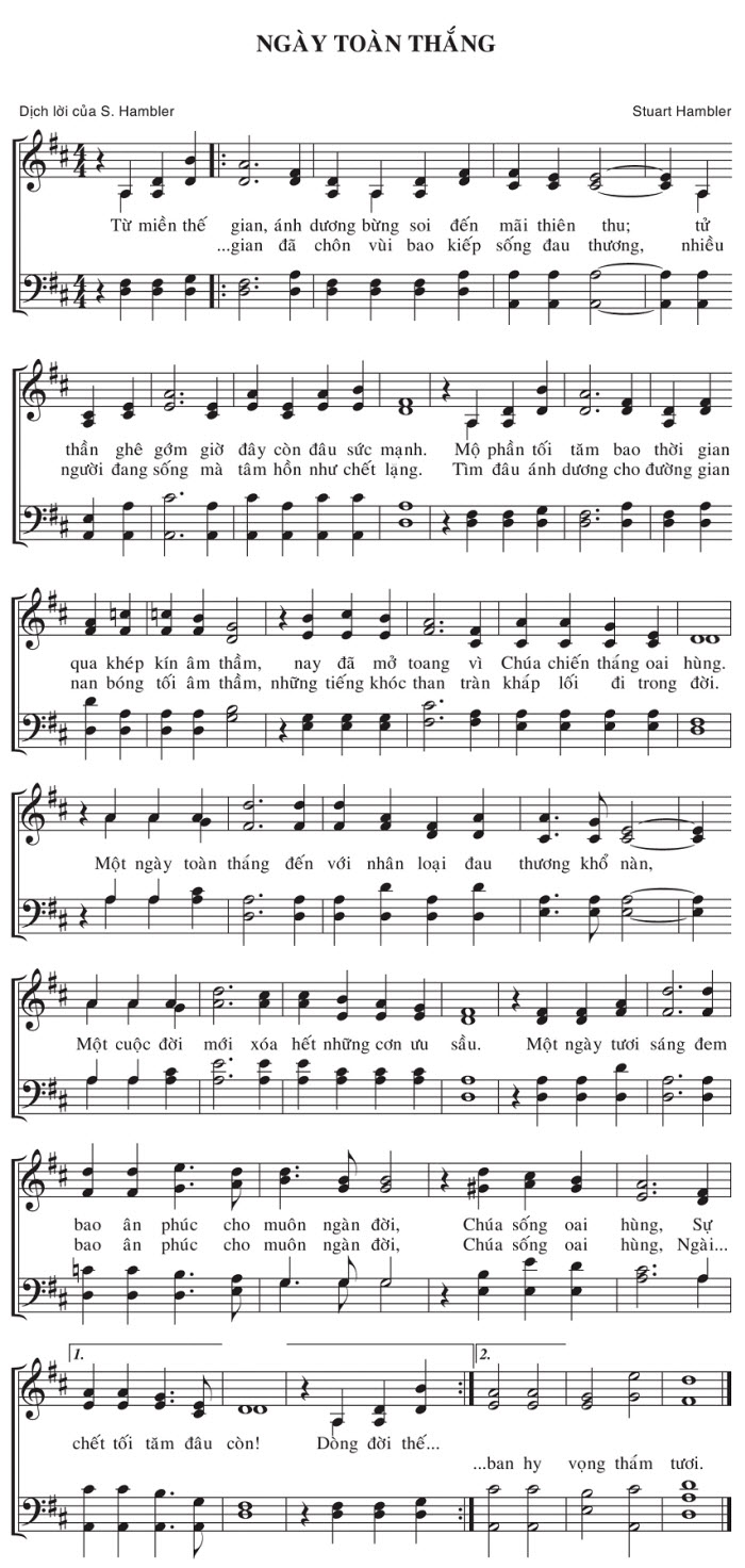 Sheet music: Ngày Toàn Thắng