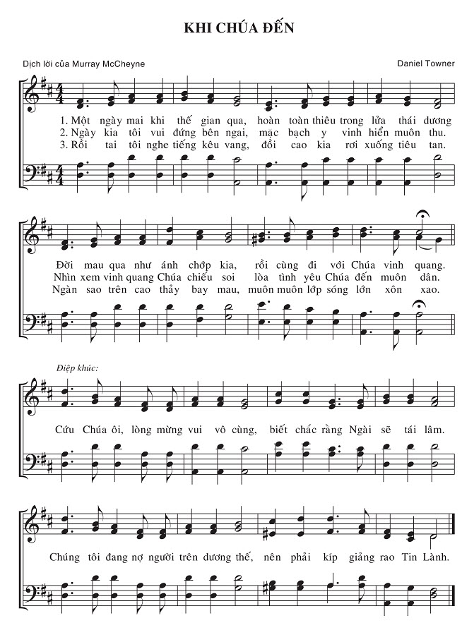 Sheet music: Khi Chúa Đến
