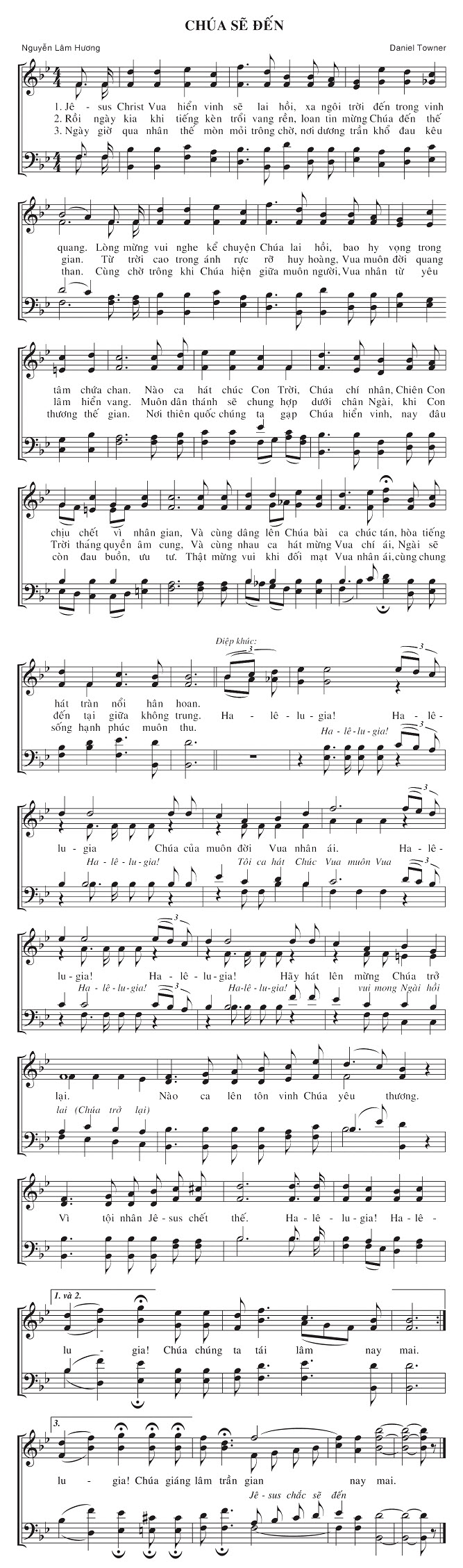 Sheet music: Chúa Sẽ Đến