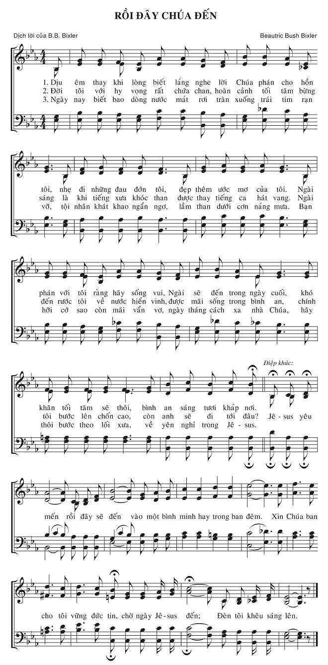 Sheet music: Rồi Đây Chúa Đến