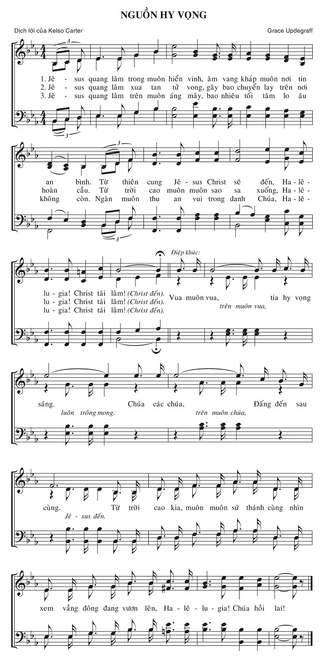 Sheet music: Nguồn Hy Vọng