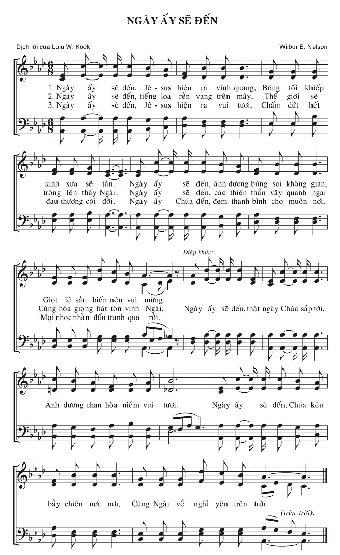 Sheet music: Ngày Ấy Sẽ Đến