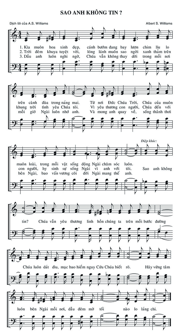 Sheet music: Sao Anh Không Tin?