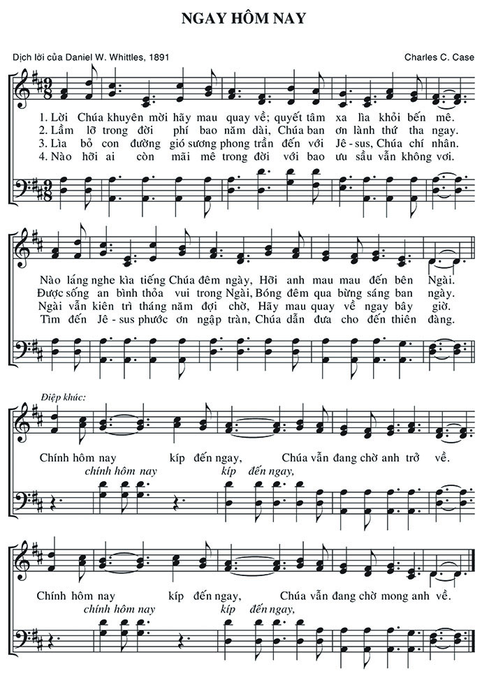 Sheet music: Ngay Hôm Nay