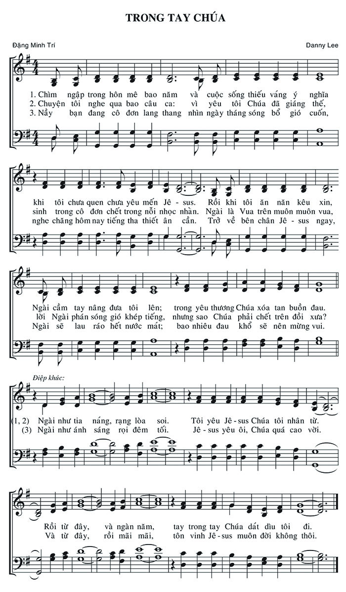 Sheet music: Trong Tay Chúa