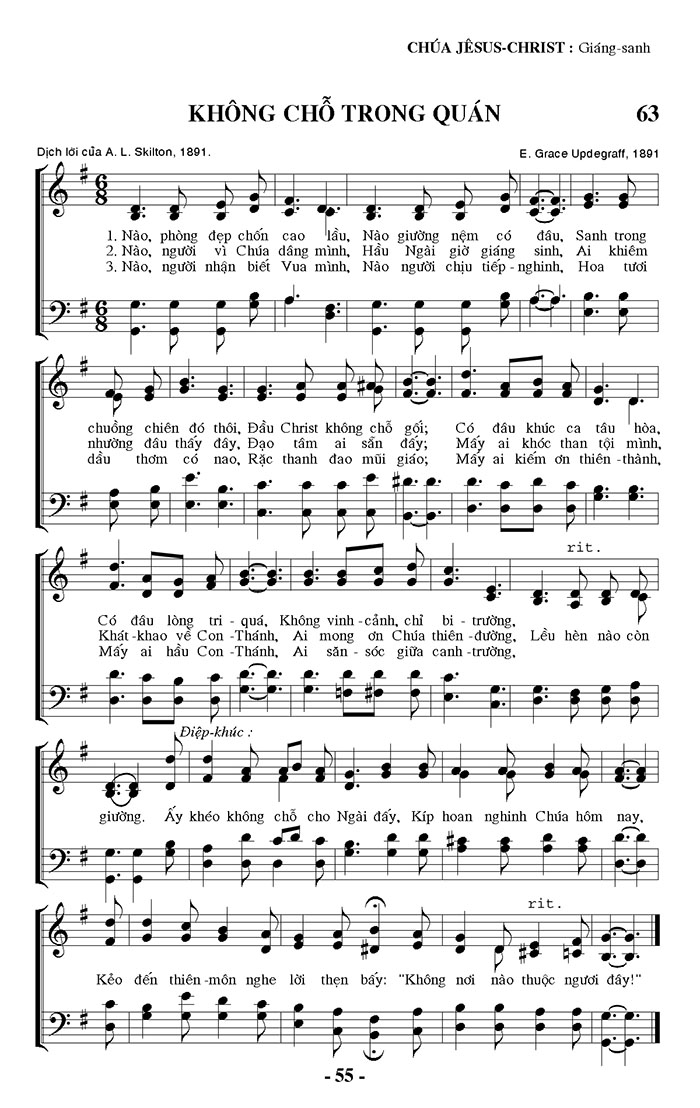Sheet music: Không Chỗ Trong Quán