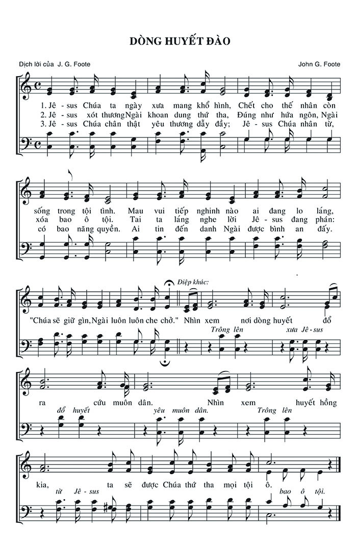Sheet music: Dòng Huyết Đào