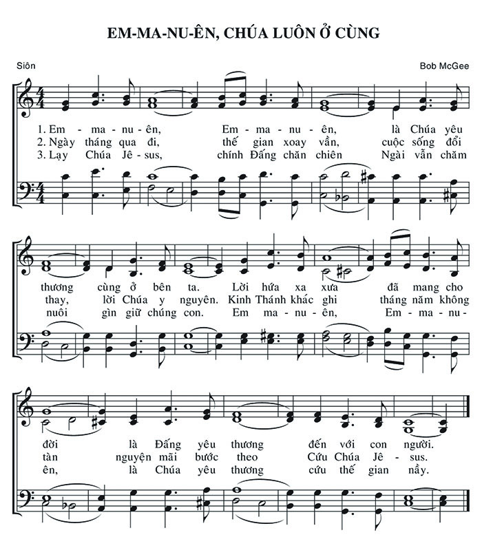 Sheet music: Em-ma-nu-ên, Chúa Luôn Ở Cùng
