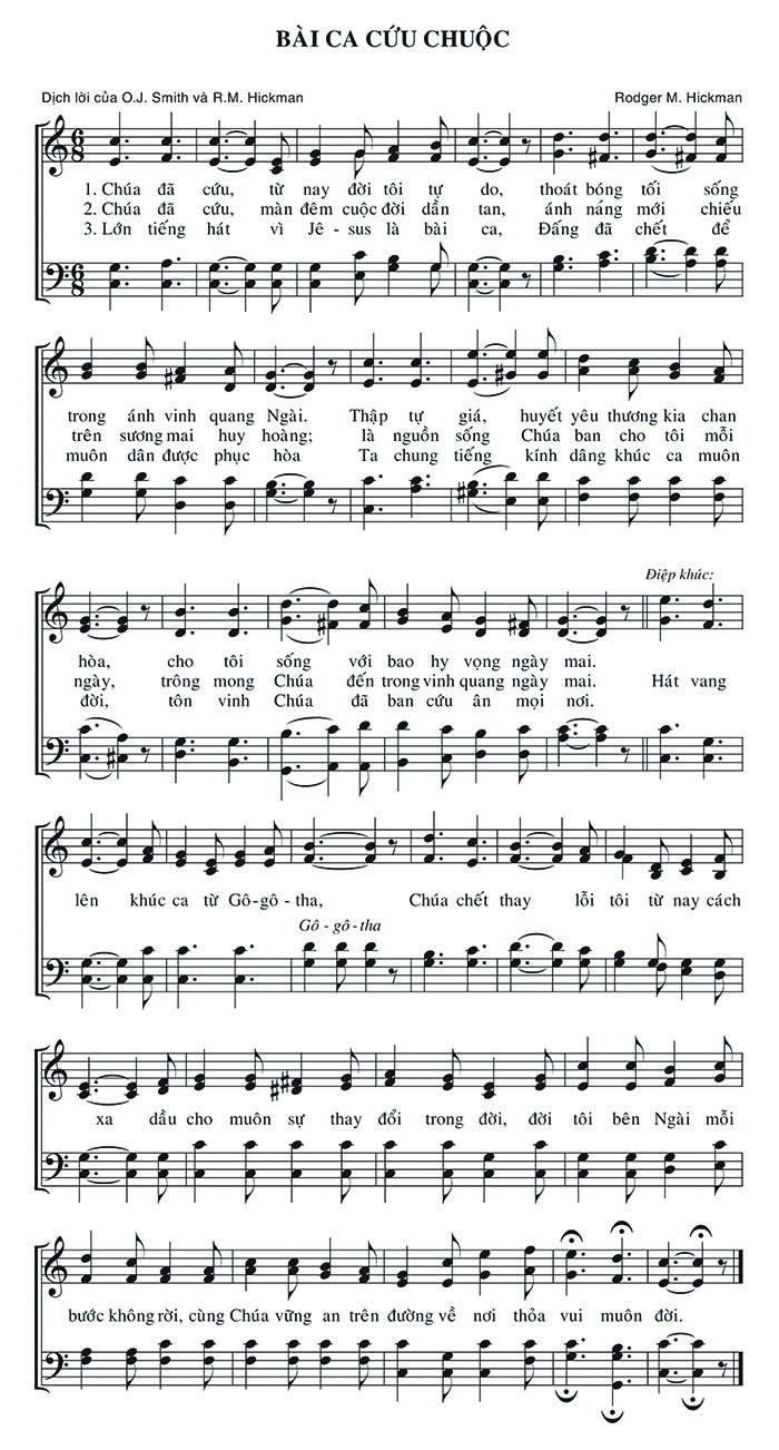 Sheet music: Bài Ca Cứu Chuộc