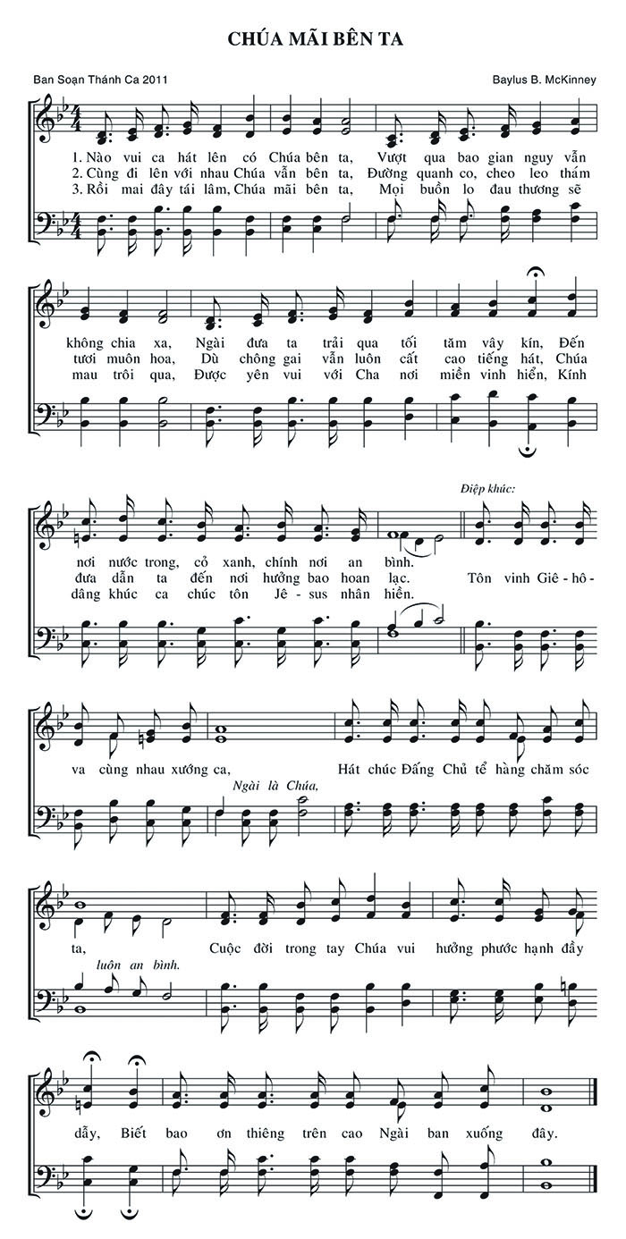 Sheet music: Chúa Mãi Bên Ta