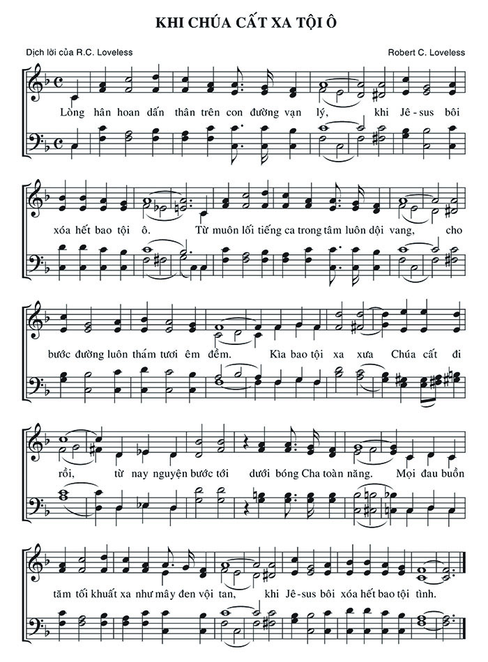 Sheet music: Khi Chúa Cất Xa Tội Ô