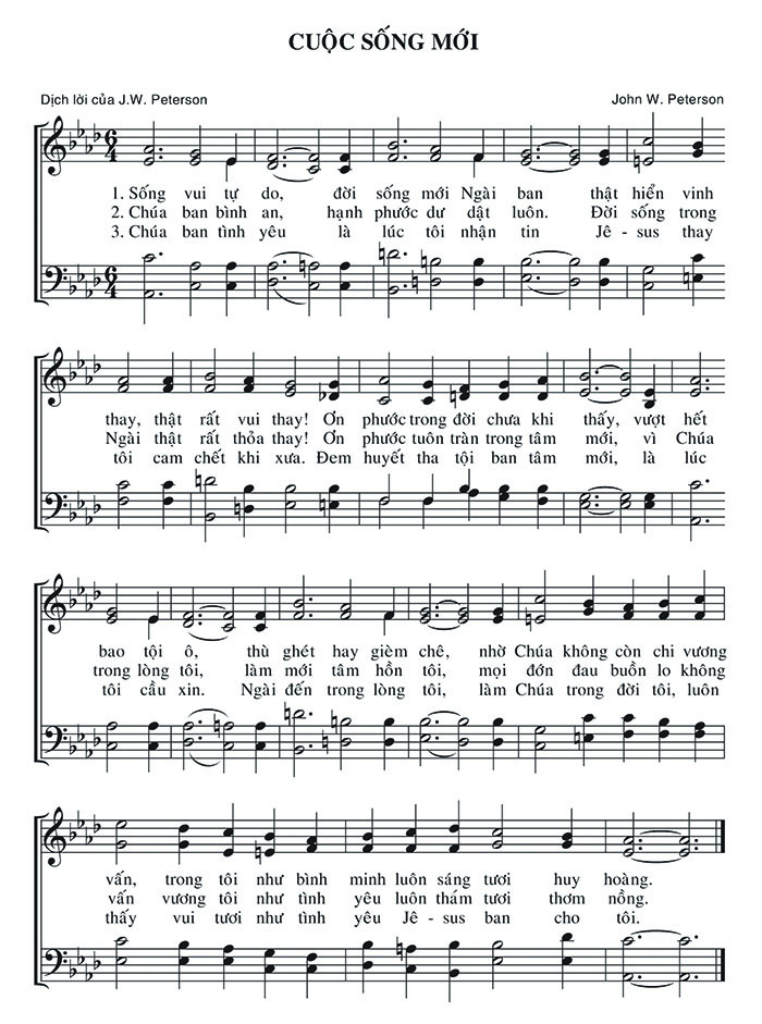 Sheet music: Cuộc Sống Mới