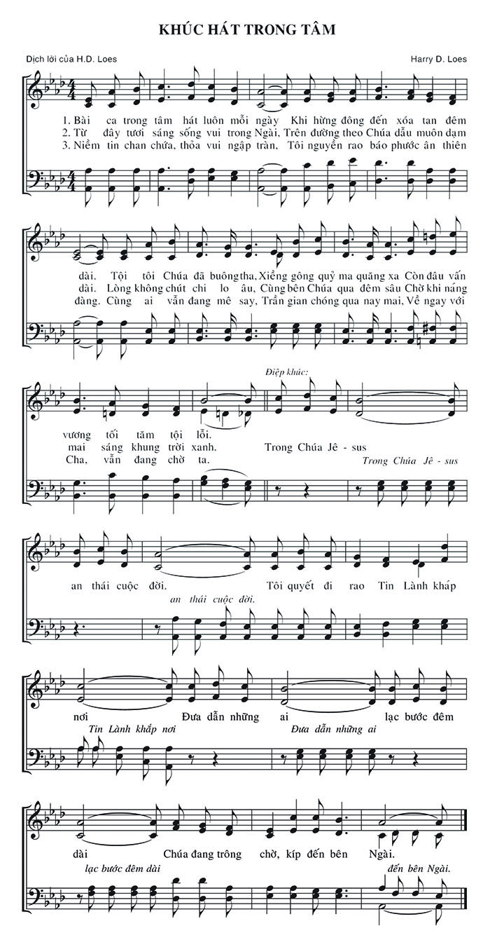 Sheet music: Khúc Hát Trong Tâm