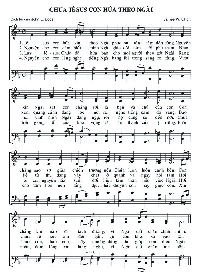 Sheet music: Chúa Jêsus Con Hứa Theo Ngài
