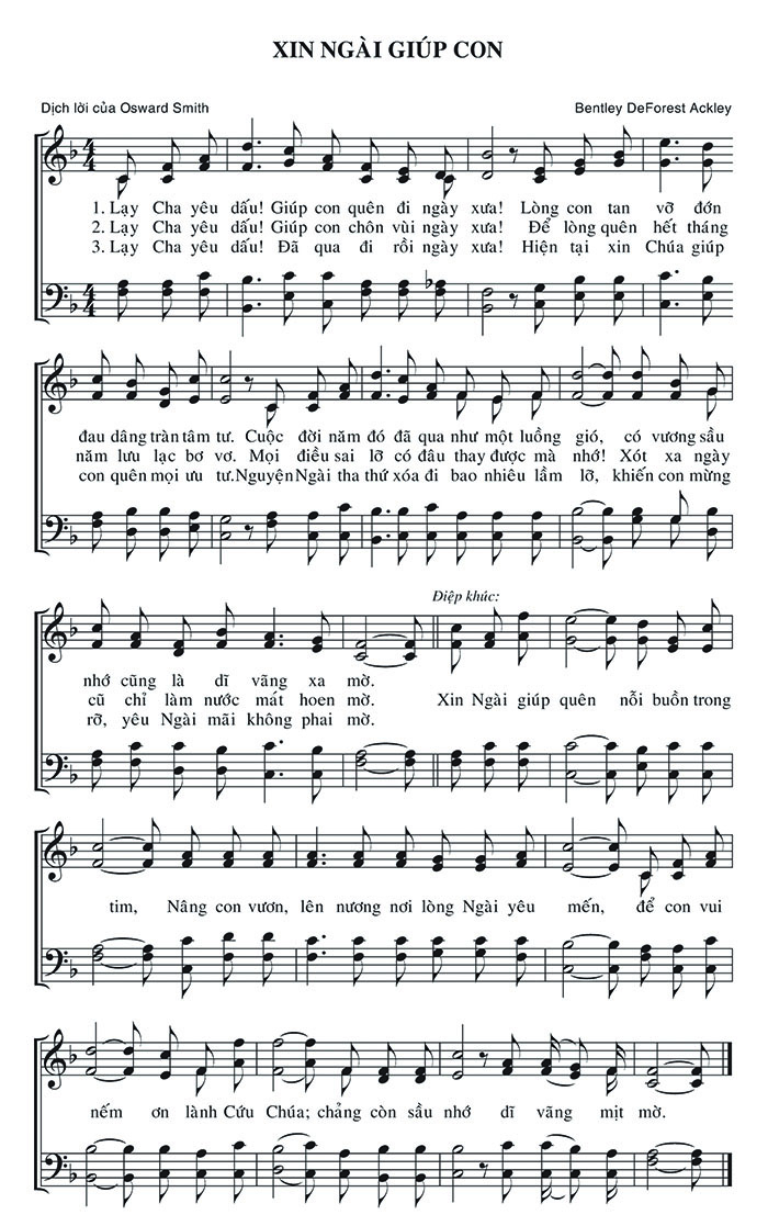 Sheet music: Xin Ngài Giúp Con