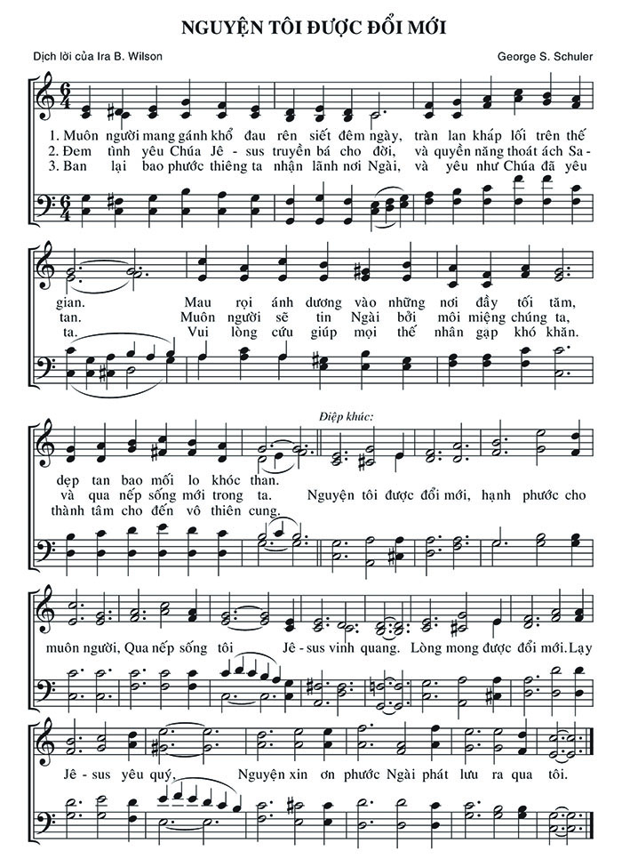 Sheet music: Nguyện Tôi Được Đổi Mới