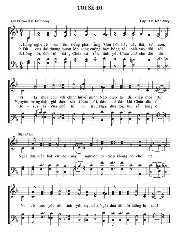 Sheet music: Tôi Sẽ Đi