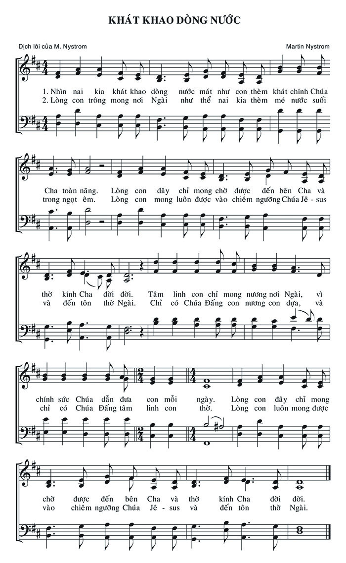 Sheet music: Khát Khao Dòng Nước