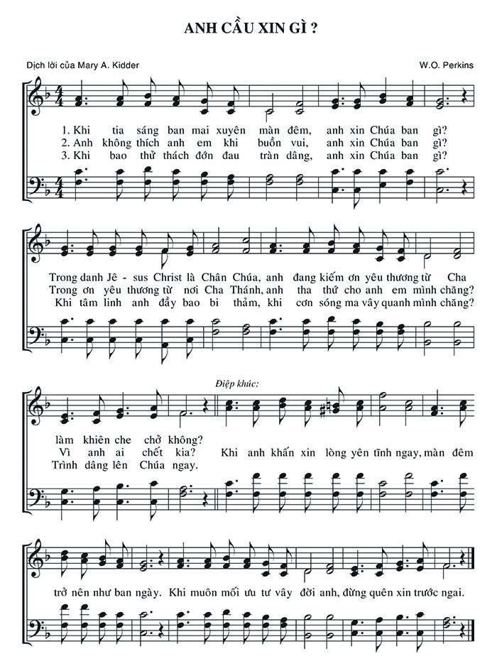 Sheet music: Anh Cầu Xin Gì?