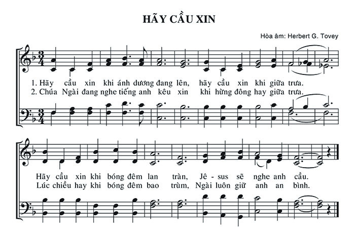 Sheet music: Hãy Cầu Xin