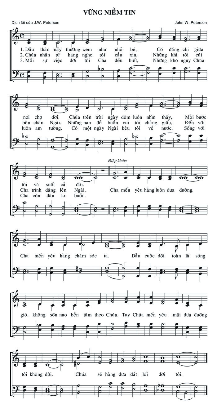 Sheet music: Vững Niềm Tin