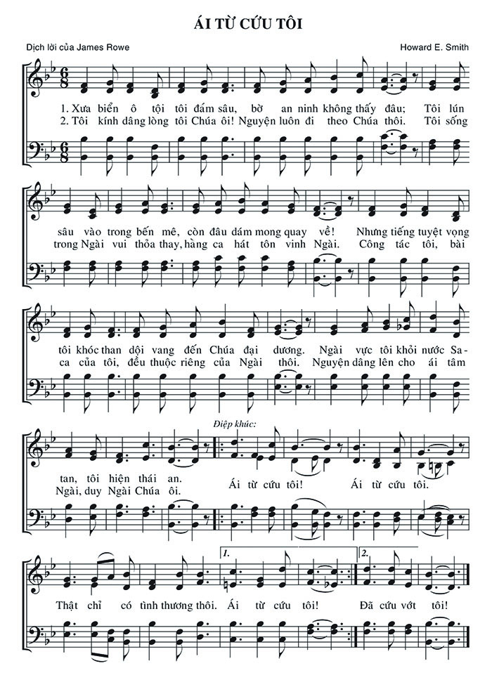 Sheet music: Ái Từ Cứu Tôi