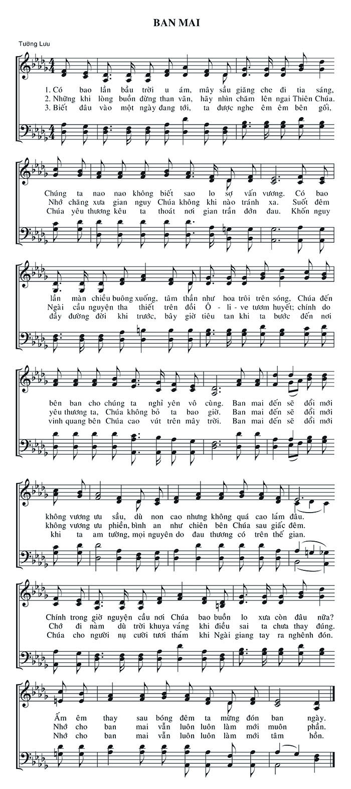 Sheet music: Ban Mai